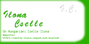 ilona cselle business card